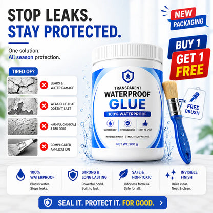 Transparent Waterproof Glue with Free Brush – Buy 1 Get 1 FREE