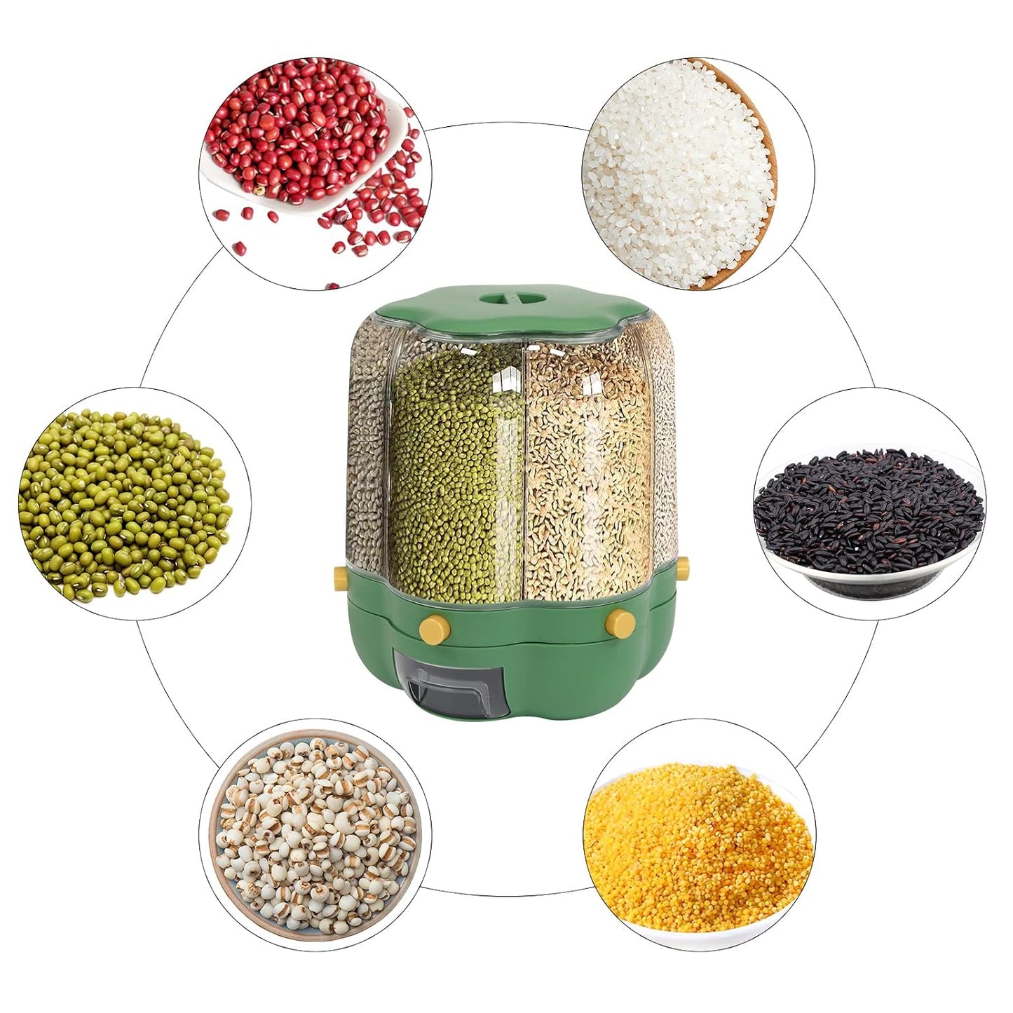Rotating Airtight Dry Food Dispenser
