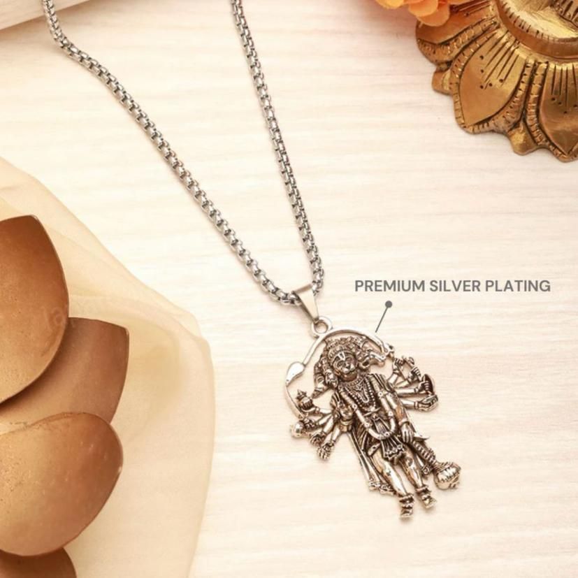 5 Mukhi Standing Hanumanji Pendant with Chain