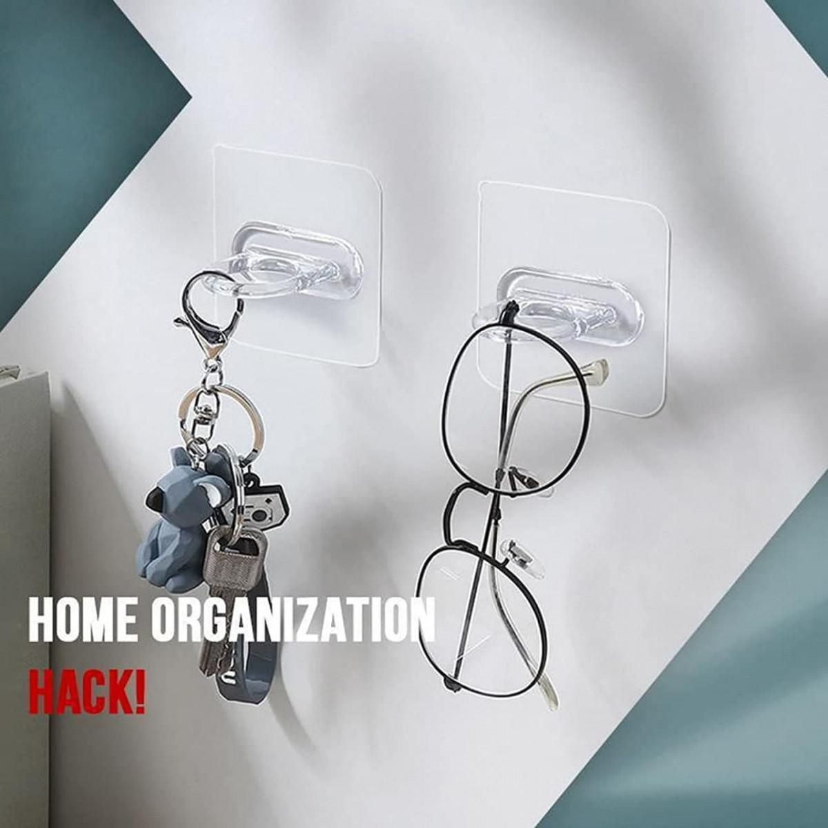 Multipurpose Self Adhesive Hook Holder (Pack of 10pc)